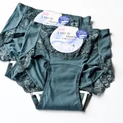 2枚セット★サニタリー 吸水ショーツ ダークグレー Mサイズ 15㏄