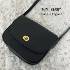MIMI BERRY ショルダーバッグ ターンロック 黒 レザー