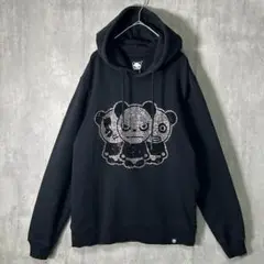 希少 HIPANDA ラインストーン パーカー 黒 S
