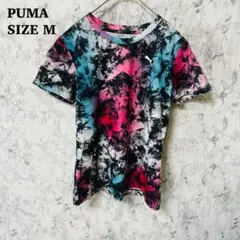 プーマPUMA♦︎美品　染め柄　タイダイ柄　Tシャツ　カットソー　半袖　M