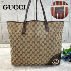 極美品✨人気✨GUCCI グッチ トートバッグ ニューブリット GGキャンバス