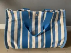 エルメス HERMES カンヌ MM ブルー×ホワイト ストライプ