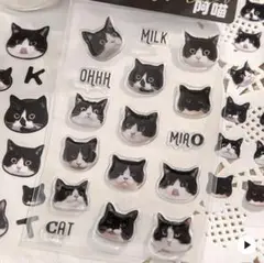 猫顔ステッカー 3枚セット
