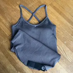 JEANASIS グレー リブ編み キャミソール　Fサイズ