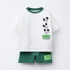 ZARA ベビー 新品 ミッキーマウス セットアップ 92 パジャマ Tシャツ