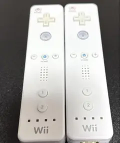 wiiリモコン　2本セット　ストラップ無し ホワイト