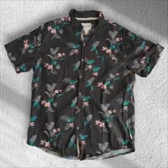 VSTR PREMIUM ボタニカル柄 半袖アロハシャツ L 古着【AH140】