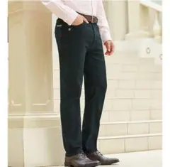 ダンロップ　ストレッチデニム　ブラック　新品　ストレートパンツ