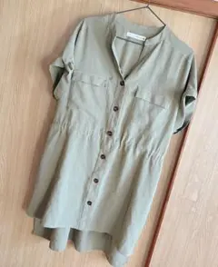 ブージュルード　ジョーゼットサファリチュニック　38