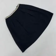 Karl Park Lane フレアスカート ブラック ベージュウエスト切替9号