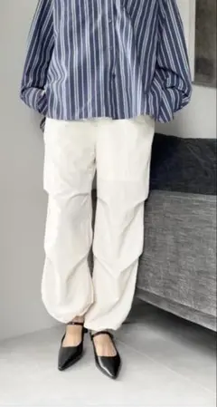 LOWRYSFARM NYLONドロストパンツ