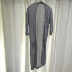 OZOC グレー ロングカーディガン 長袖