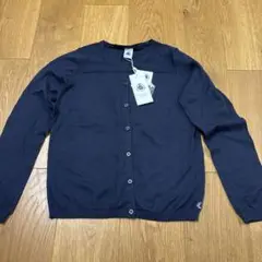 PETIT BATEAU ネイビー カーディガン 140 10ans