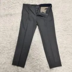 美品 ベルウィッチ スラックス ピエーロリラックス バックウエストゴム グレー