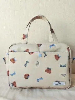 夏SALE ハンドメイド☆くまさん柄 おむつポーチ ミニバッグ