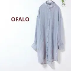 オファロ 美品✨シアーシャツワンピース　フロントボタン　シースルー　長袖