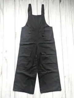 薄手 軽量 黒のサロペット オーバーオール Mサイズ
