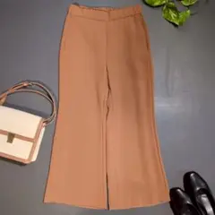 【ジョルジュレッシュ】スラックス (34) ベージュ フレアパンツ ストレッチ