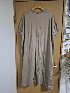 PUAL CE CIN ベージュ 半袖ロングワンピース