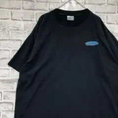 USA製90sヴィンテージTシャツ！シングルステッチブラック半袖古着2XL721