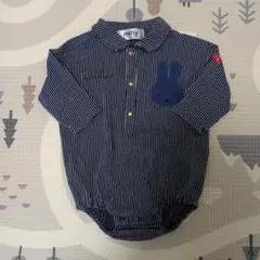 miffy ストライプロンパース 70