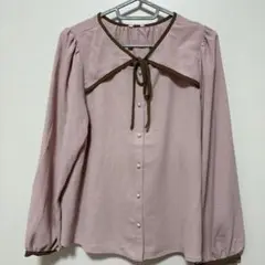 新品！タグ付き！mir..×Coco リボン付き長袖ブラウス