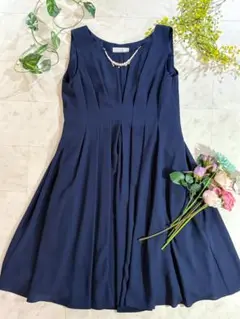 any SiS　ワンピース　ネイビー　結婚式　お呼ばれ　パーティー　Mサイズ