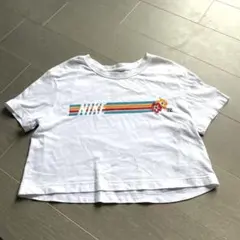 ホワイト クロップドTシャツ