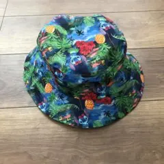 【美品】ワークマン×Disney バケットハット スティッチ 青 59cm