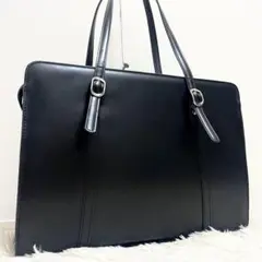 収納力抜群✨洋服の青山 ビジネスバッグ 就活 リクルート 黒 肩掛け A4 PC