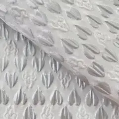 j7-h▼140×50cm▼ジャガード生地▼ハート柄　ラメ　立体感　ホワイト