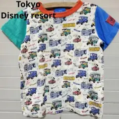 ディズニー リゾート 限定 乗り物 ヴィークル 総柄 Tシャツ 120