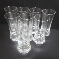 グラス　8個セット　昭和喫茶店　パフェ　クリームソーダ　ジュース　くすみあり！
