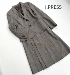 美品♡ジェイプレス*スカートスーツ セットアップ 羊毛 シルク カシミヤ 通勤