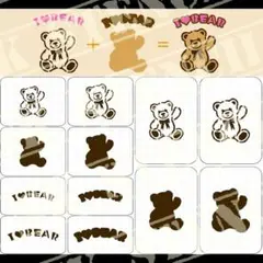 ステンシルシート　【S-218】　テディベア　くま　クマ　熊