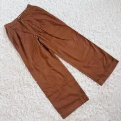 【サムシング】 (S) タック入ワイドパンツ スタイルアップ 体型カバー