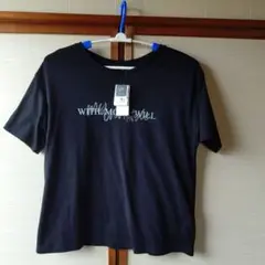 INDIVI ブラック 半袖Tシャツ サイズ19