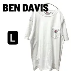 BEN DAVIS ホワイト Tシャツ Lサイズ