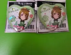 ラブライブ μ's GIGO 小泉花陽 ホログラムハート缶バッジ コラボカフェ