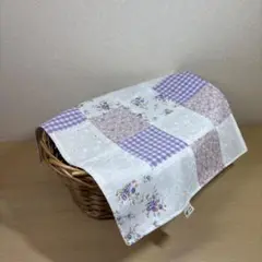 ハンドメイド　マルチカバー　パッチワーク　マルチクロス　かごカバー　かけカバー