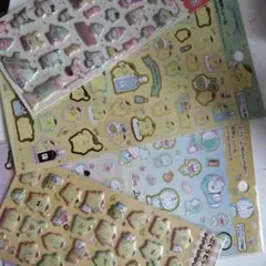 キャラクターシールサンリオ とドラえもん4枚セット