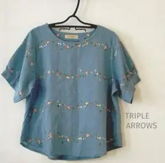 TRIPLE ARROWS 半袖刺繍ブラウス