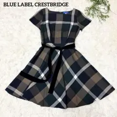 【美品✨】ブルーレーベル クレストブリッジ 現行 ワンピース リボンベルト S