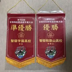 智辯和歌山　智辯学園　第103回　甲子園　優勝　準優勝　ペナント　新品未使用