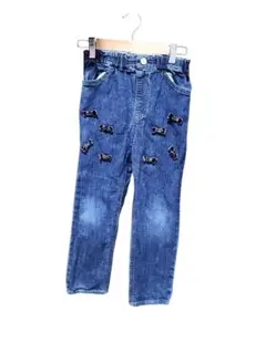 petit main デニムパンツ 120cm リボンモチーフ