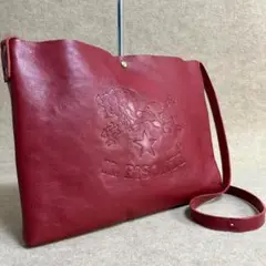 122-CJG IL BISONTE イルビゾンテ 赤色 ショルダーバッグ