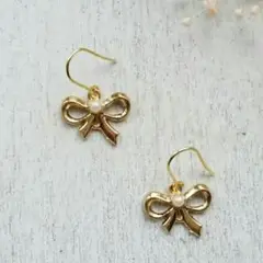 [NO.49] リボンチャーム　ピアス　イヤリング