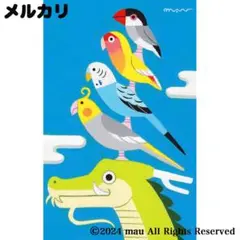 原画「竜に乗った小鳥ブレーメン」イラスト/アート/絵画/鳥/インコ/文鳥/龍