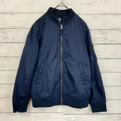 ユニクロ UNIQLO MA-1 ブルゾン フルジップアップ キッズ 子供服 紺