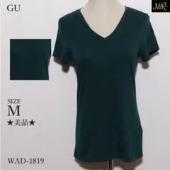 ★美品★ ジーユー トップス Tシャツ カットソー 半袖 無地 Vネック 清楚系